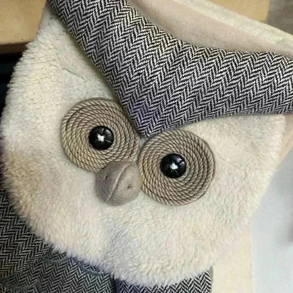 Owl Christmas Stocking Rustic Christmas - Picture 2 of 5